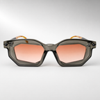 AVANT sunglasses, Charcoal Grey/Rose Gradient, front view with lens highlight