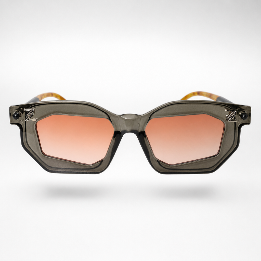 AVANT sunglasses, Charcoal Grey/Rose Gradient, studio front view