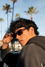 SYZER sunglasses in Brown - lifestyle outdoor photo