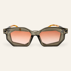 ZAYSHA AVANT sunglasses in Charcoal Grey/Rose Gradient, front view
