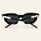 ZAYSHA AVANT sunglasses in Piano Black/White, rear view