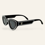 ZAYSHA BEL AIR sunglasses in Black, three-quarter angle view