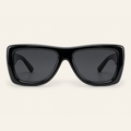 ZAYSHA BLOC sunglasses in Black / Grey, front view