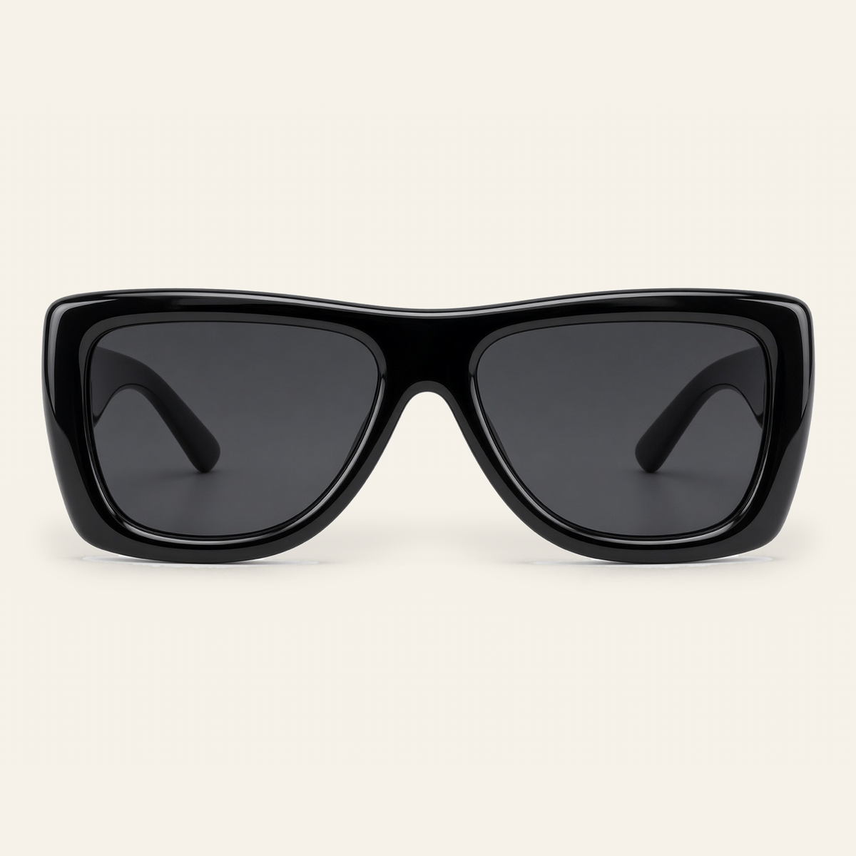 ZAYSHA BLOC sunglasses in Black / Grey, front view