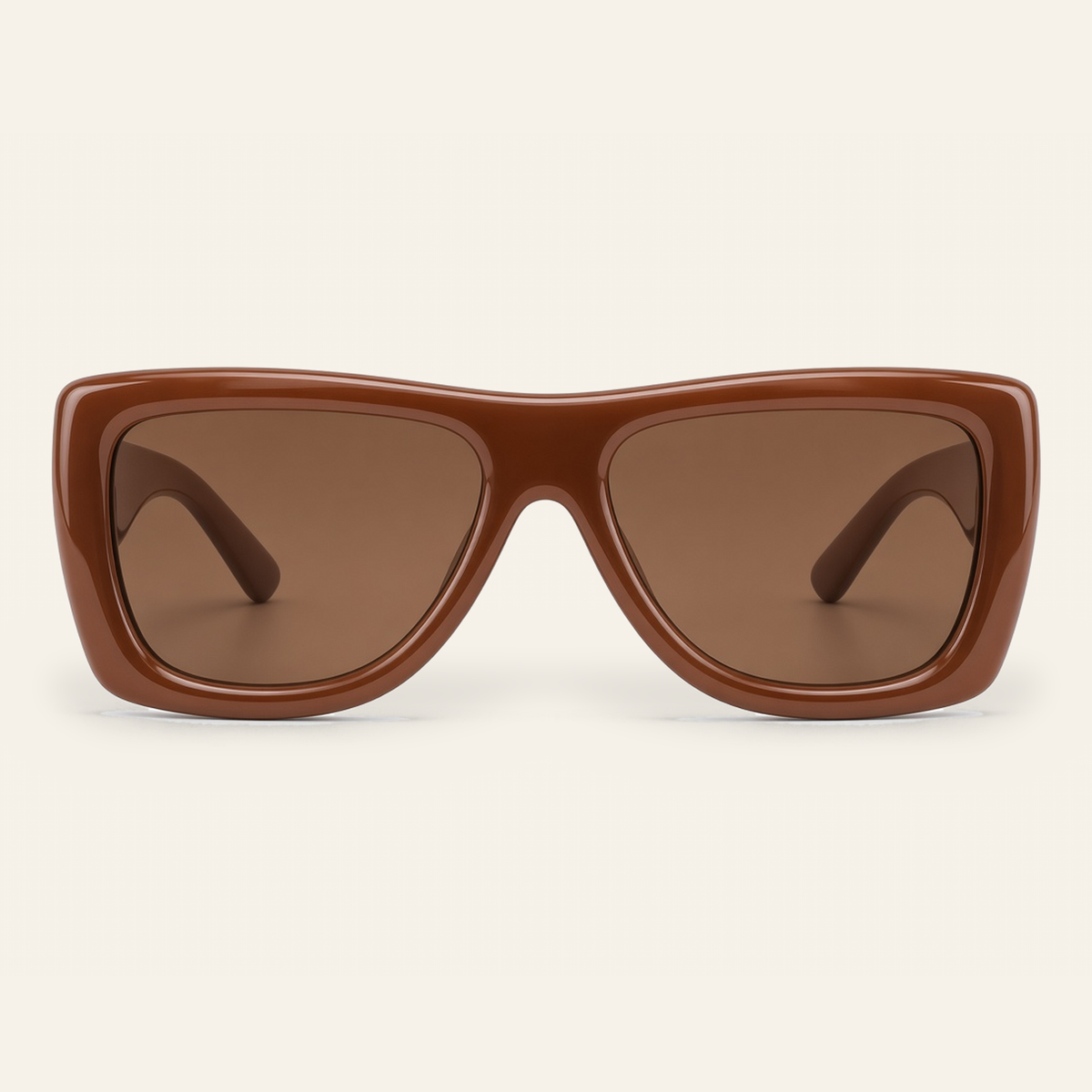 ZAYSHA BLOC sunglasses in Caramel, front view