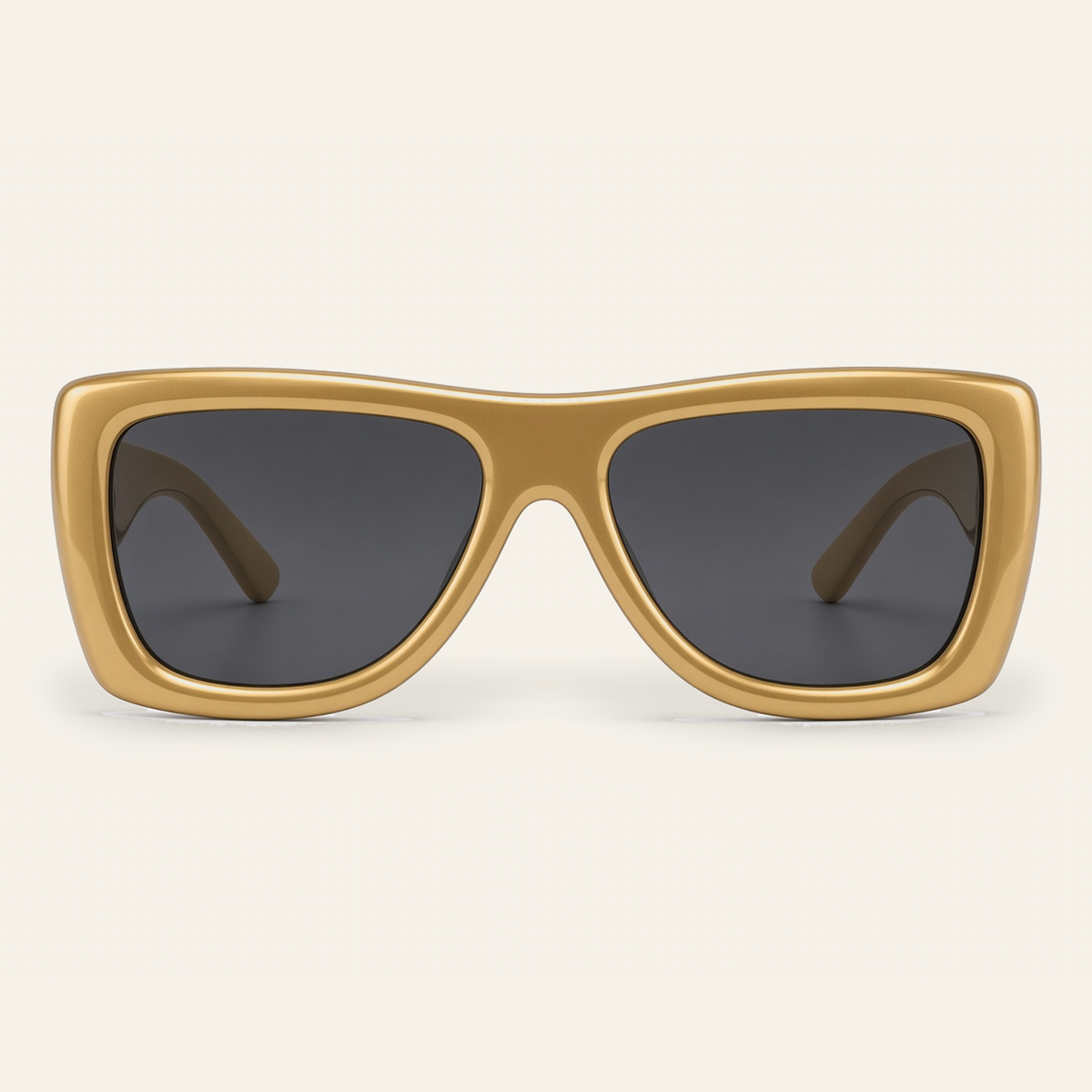 ZAYSHA BLOC sunglasses in Gold / Grey, front view