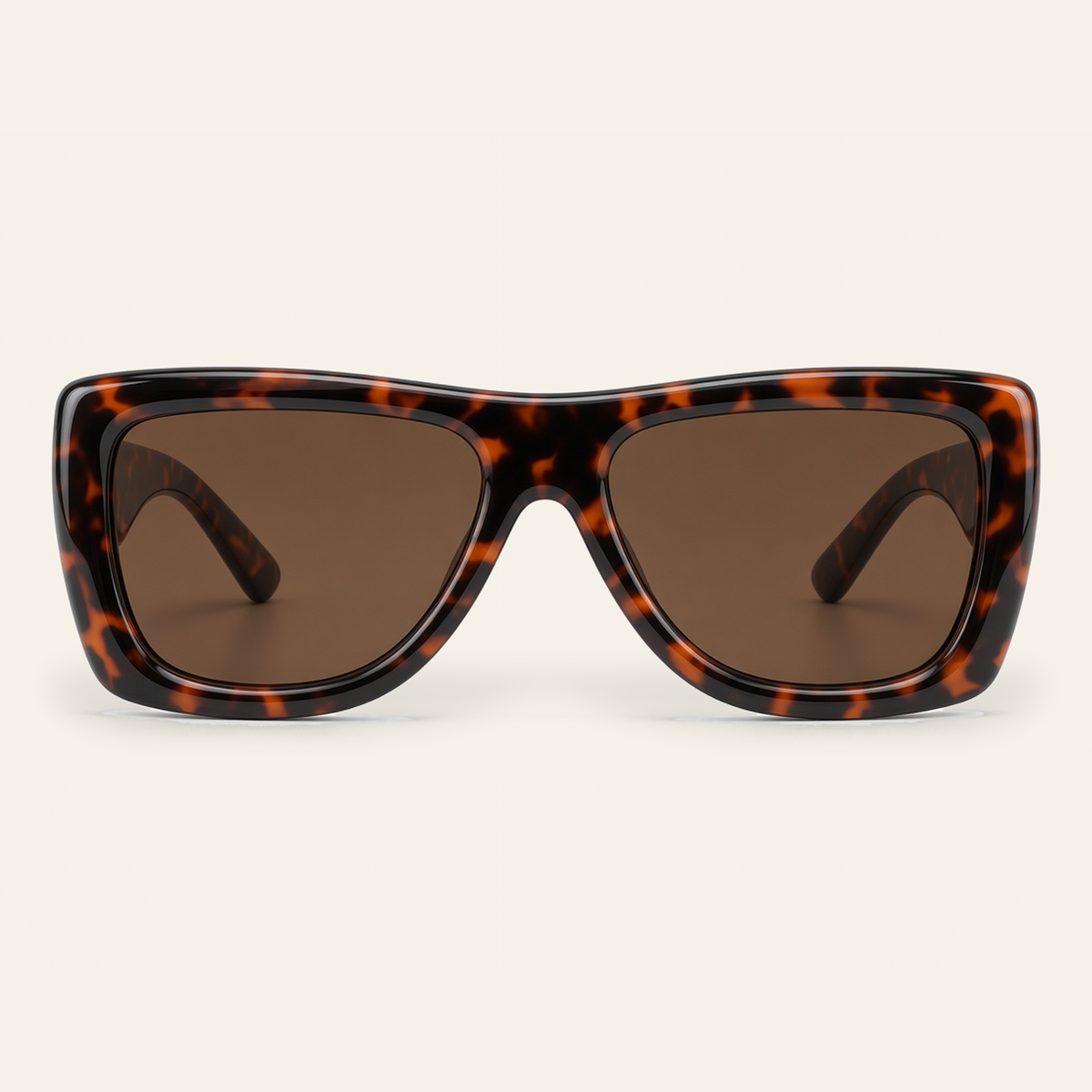 ZAYSHA BLOC sunglasses in Tortoise / Brown, front view