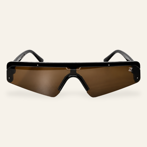 ZAYSHA DASH sunglasses in BLACK/BLACK LENS, front view