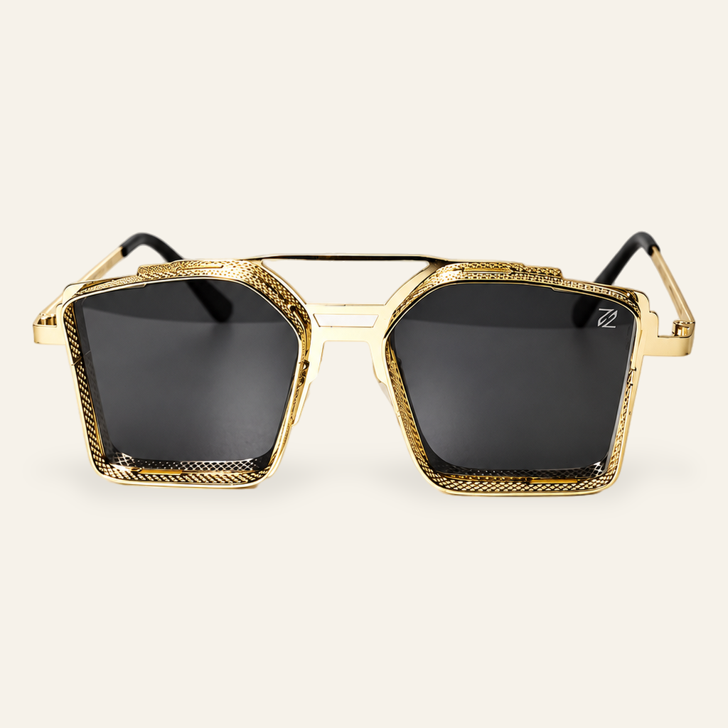 ZAYSHA DYNASTY sunglasses in Gold, front view
