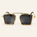 ZAYSHA DYNASTY sunglasses in Gold, front view