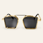 ZAYSHA DYNASTY sunglasses in Gold, front view