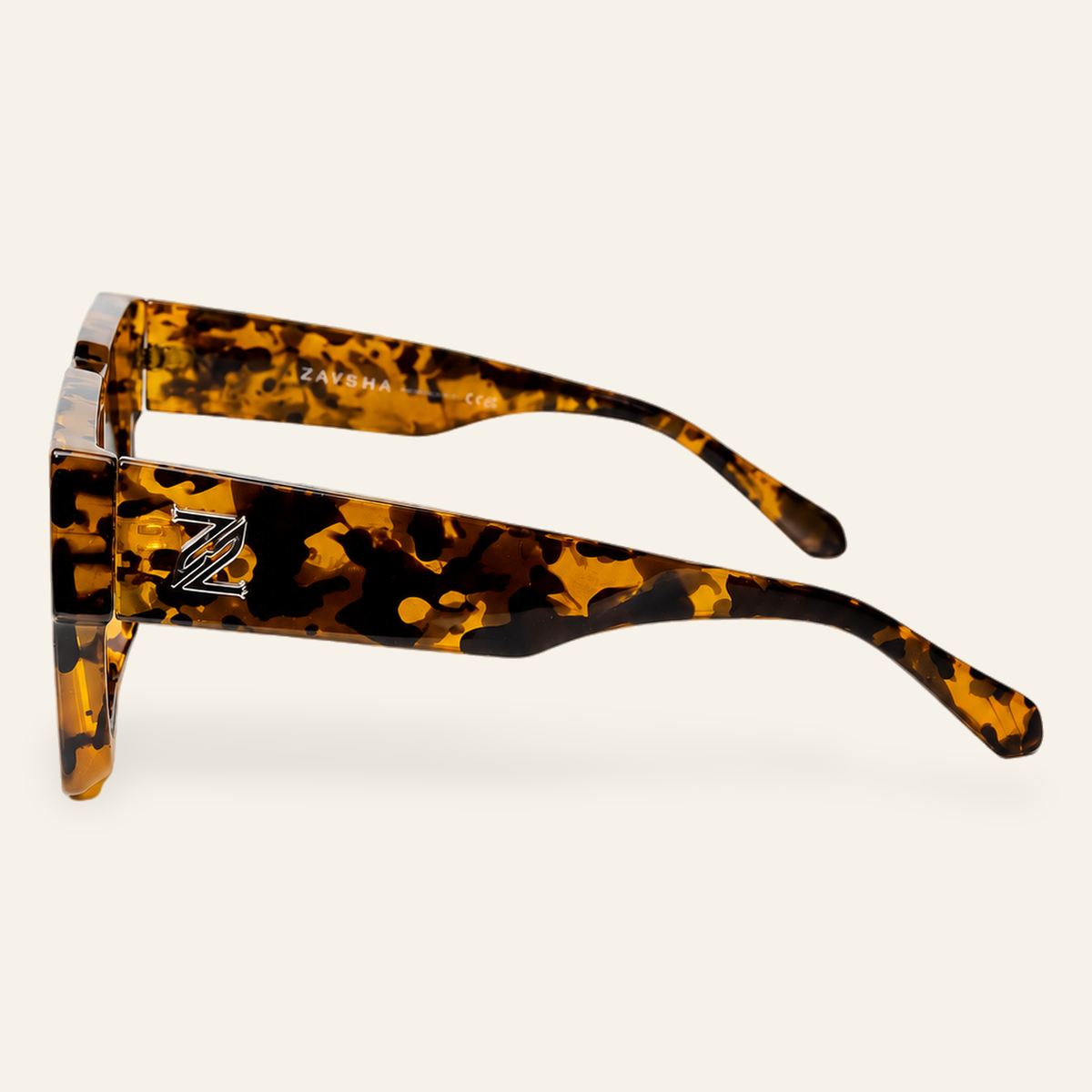 ZAYSHA HALES TALE sunglasses in BROWN FRAME/ SMOKE LENS, side view