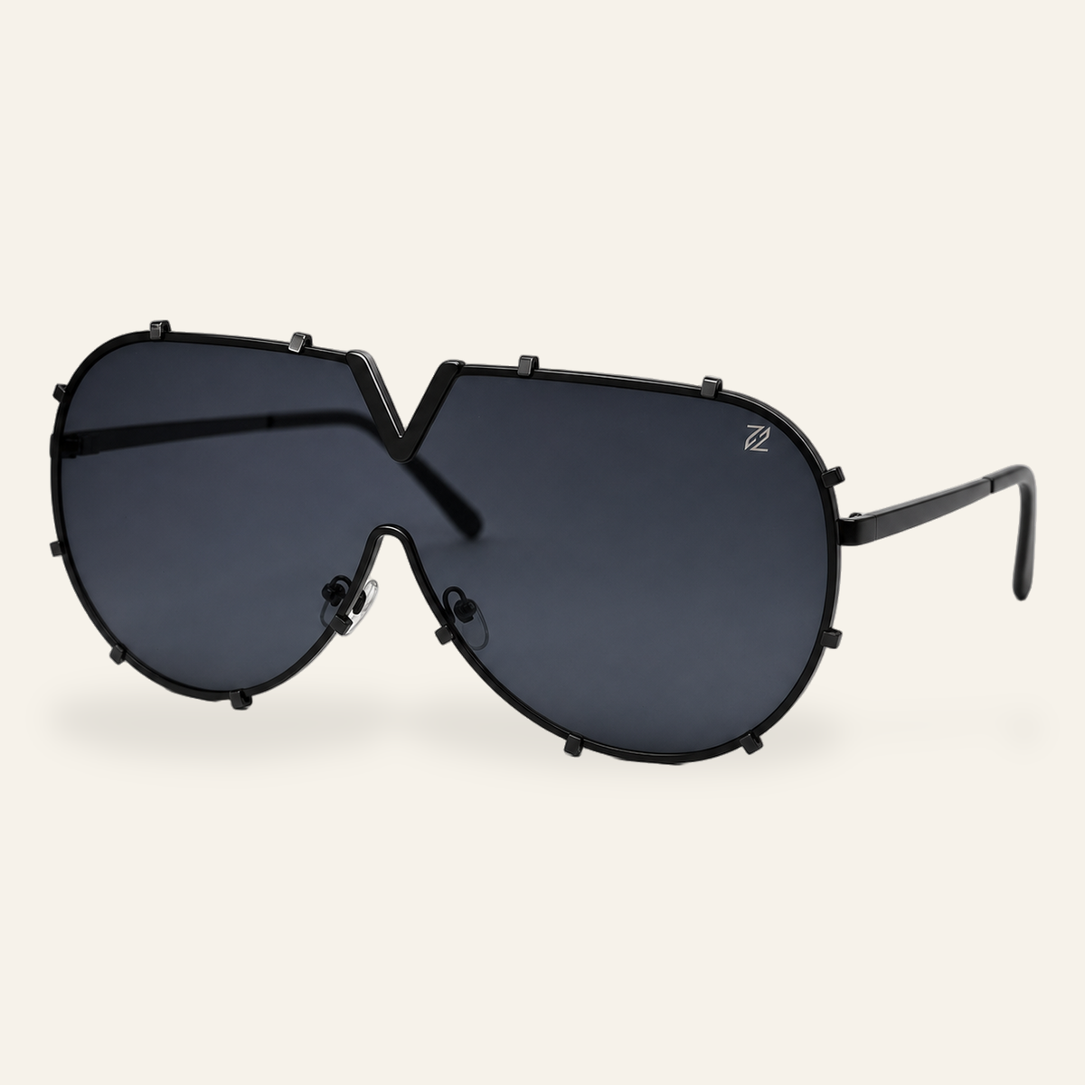 ZAYSHA MANELLI sunglasses in Black, elevated three-quarter view